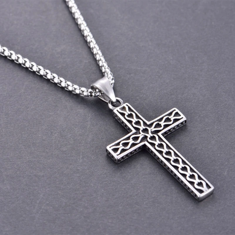 Men's Titanium Steel Pendant European and American Retro Cross Trend Simple Jewelry Wholesale/Supplier