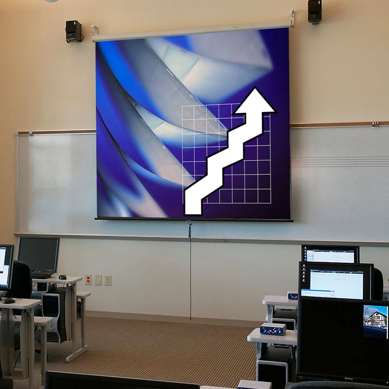 Indoor Ceiling Wall Mounted White Portable Projection Screen