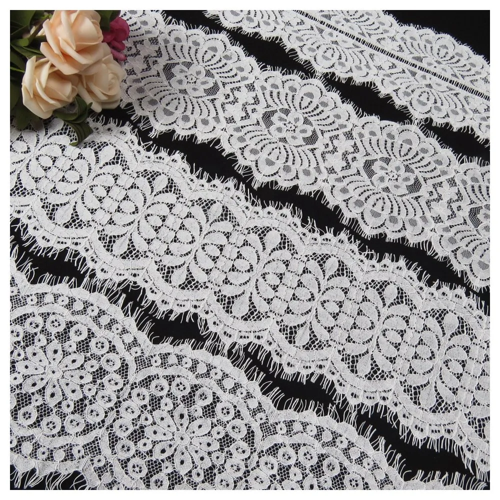 Swiss Voile off White Eyelash Lace Trimming Lace for Women Dresses