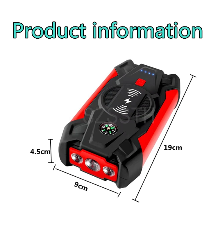 Wireless Charger 32000mAh Power Bank Charger Portable Car Jump Starter