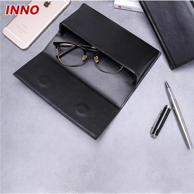 Inno-R032 de bonne qualité nouveau concepteur lunettes sac de marque Case Kits Logo personnalisé cuir synthétique des lunettes de soleil écologique de cas