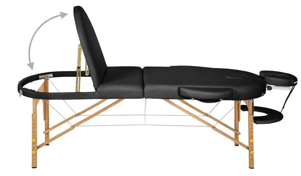 Madera de haya examen portátil de masaje Mesa tres secciones cama Clínica