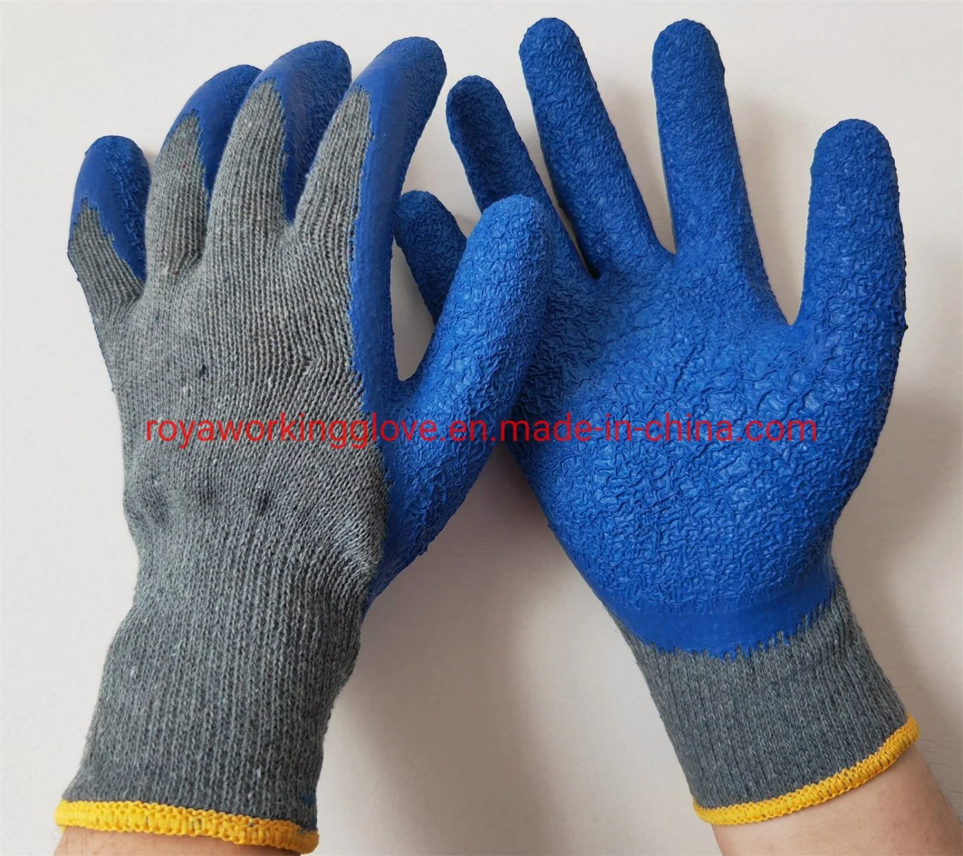 10gauge Cotton Gloves Thumb Fully Coating Industry Safety Work Gloves /Anti-Slip Gloves /Guantes/Mit/Industrial Working Gloves /Construction Gloves