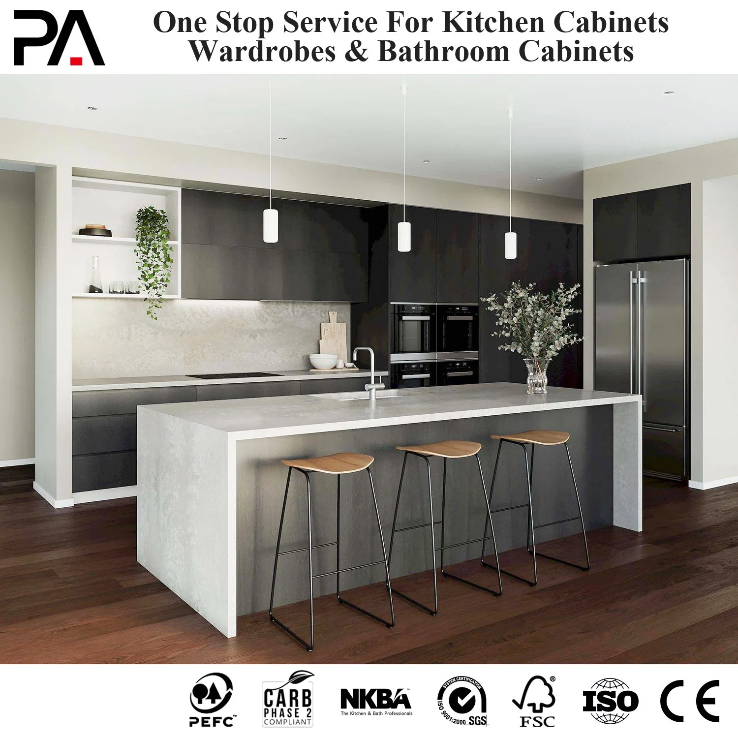 PA Home Improvement diseño popular paquete de 2 Cocina laca