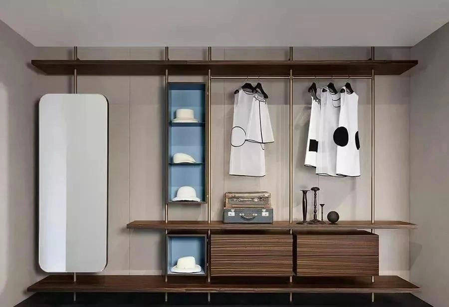 MDF Metal Glass Plywood Walk Hotel Clothes Wooden Bedroom Wardrobe Sets