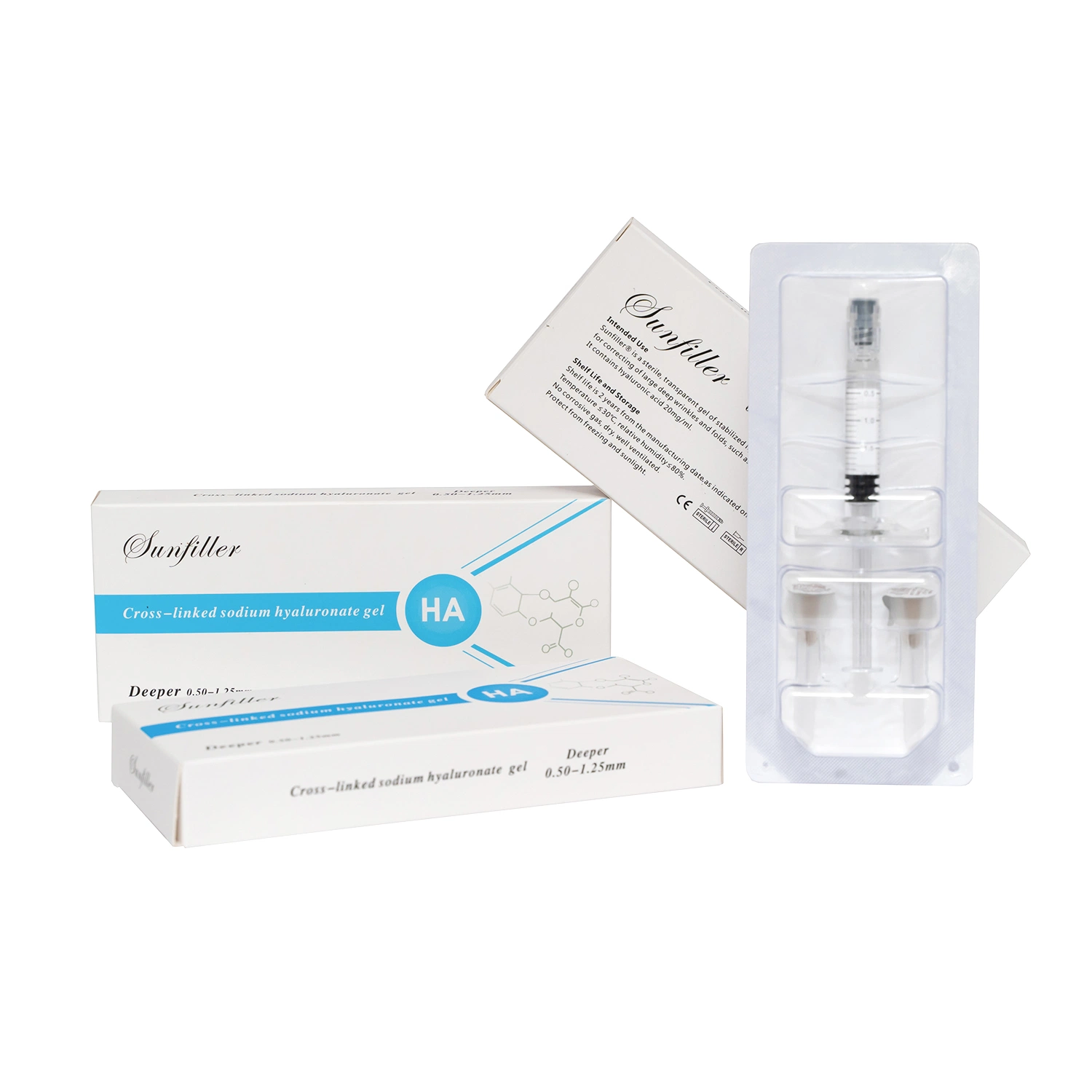 Hautverjüngung Ha Injection Ha Skin Filler 2ml Pure Hyaluornic Säure für Gesichtshalsausschnitt und Kinenaugmentation