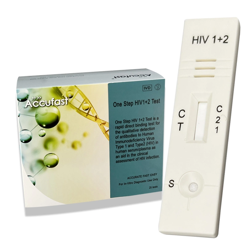 Manufacturer Anti-HIV 1+2 Serum/Plasma Test Kits Producut Available Private Disposable HIV Test Cassette