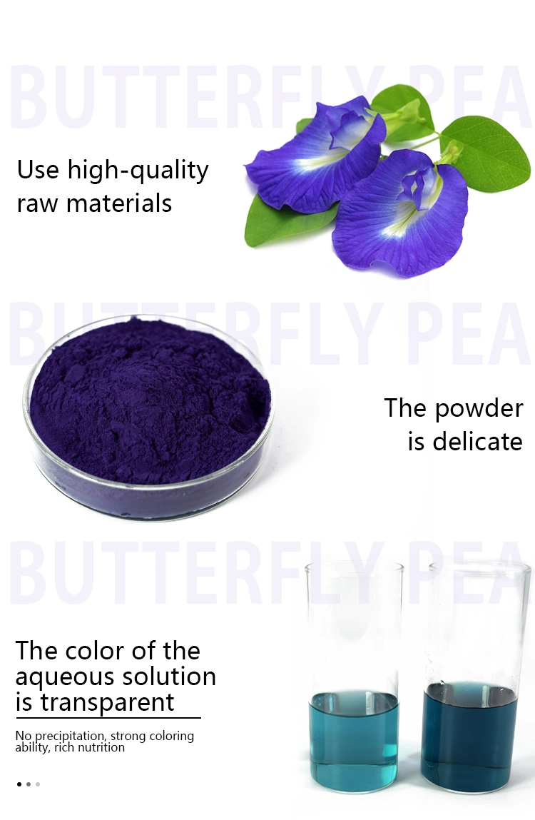 Organic Butterfly Pea Powder USDA & EU Certified Premium Extract From Flower Petals 100% Water Soluble Organic Color