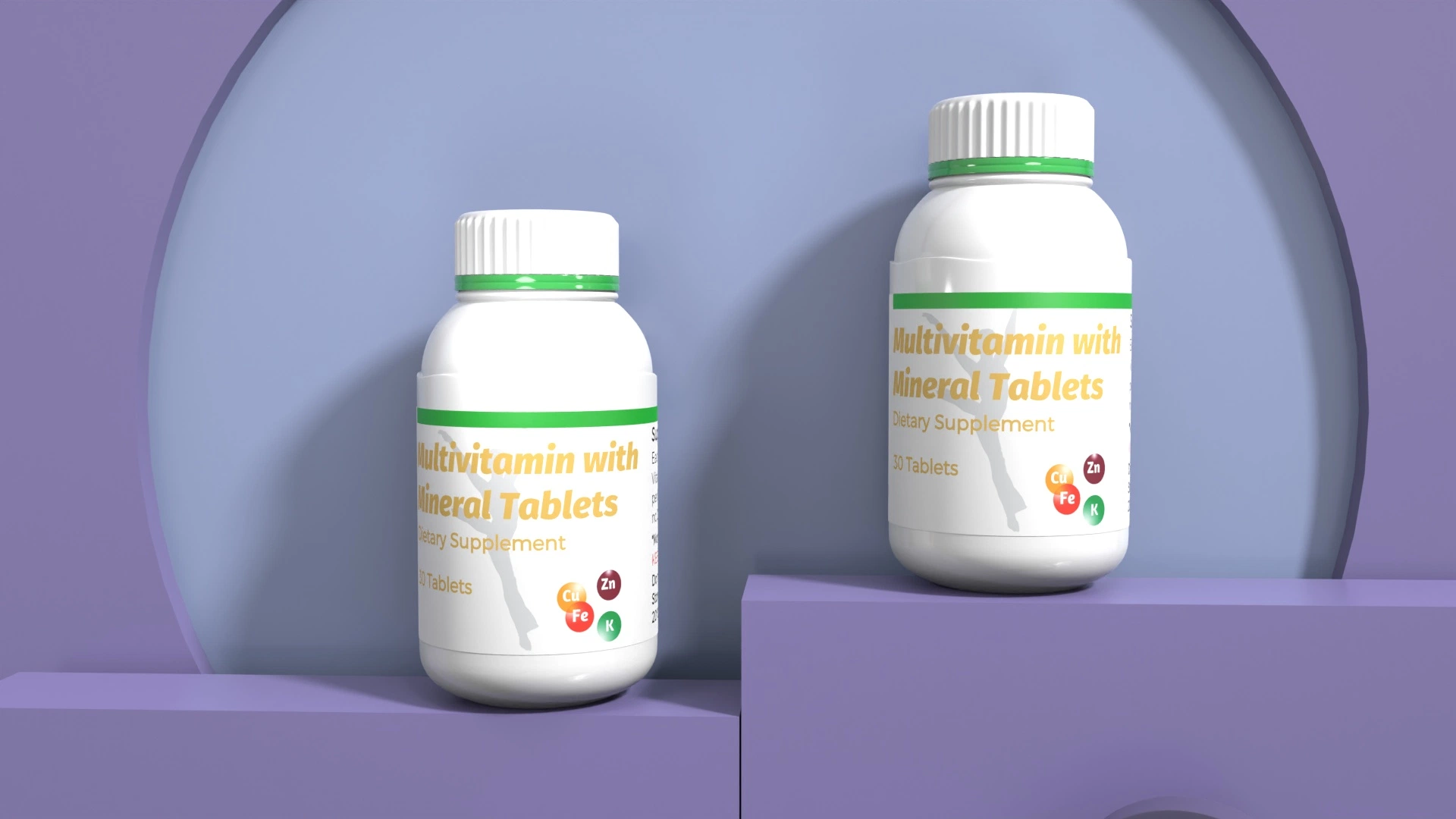 Suplemento Multivitamínico y minerales de la salud tabletas medicina Bodycare