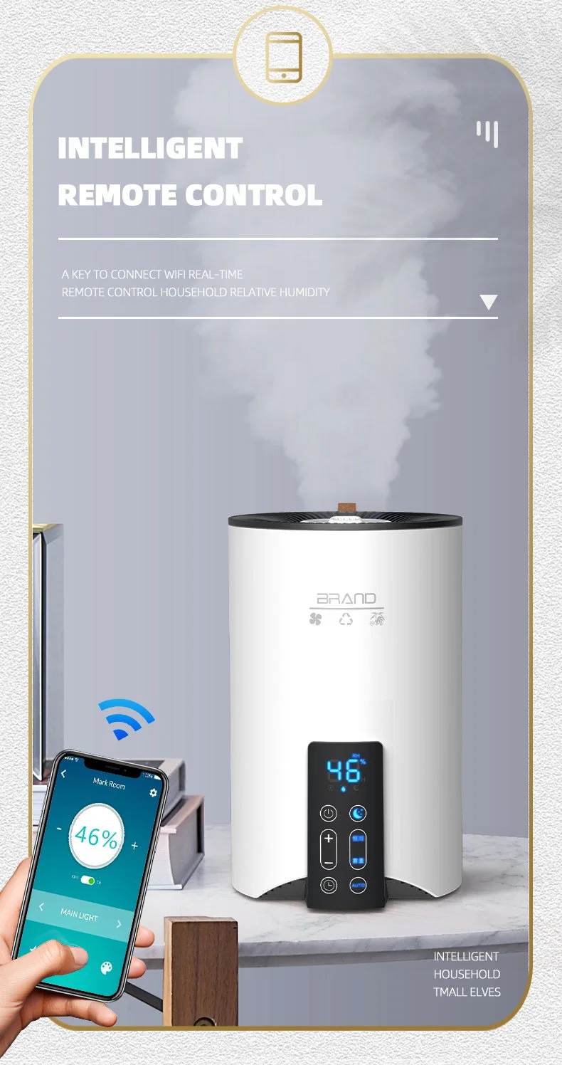 جهاز ترطيب رذاذ بالموجات فوق الصوتية WiFi ذكي من Tuya Ultrasonic مع تأثير سلبي تنقية الأيون