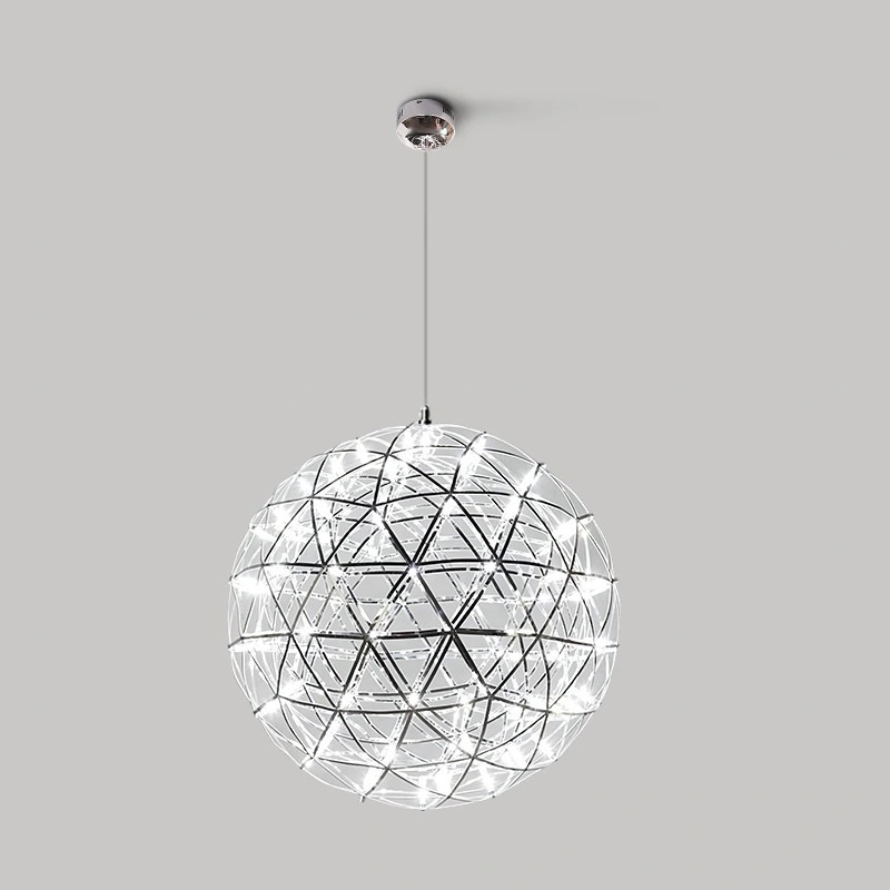 Moderne Pendelleuchte Ball Design LED-Feuerwerklampen Halle Edelstahl Raimond Pendelleuchte aus Stahl, verchromt (WH-AP-234)
