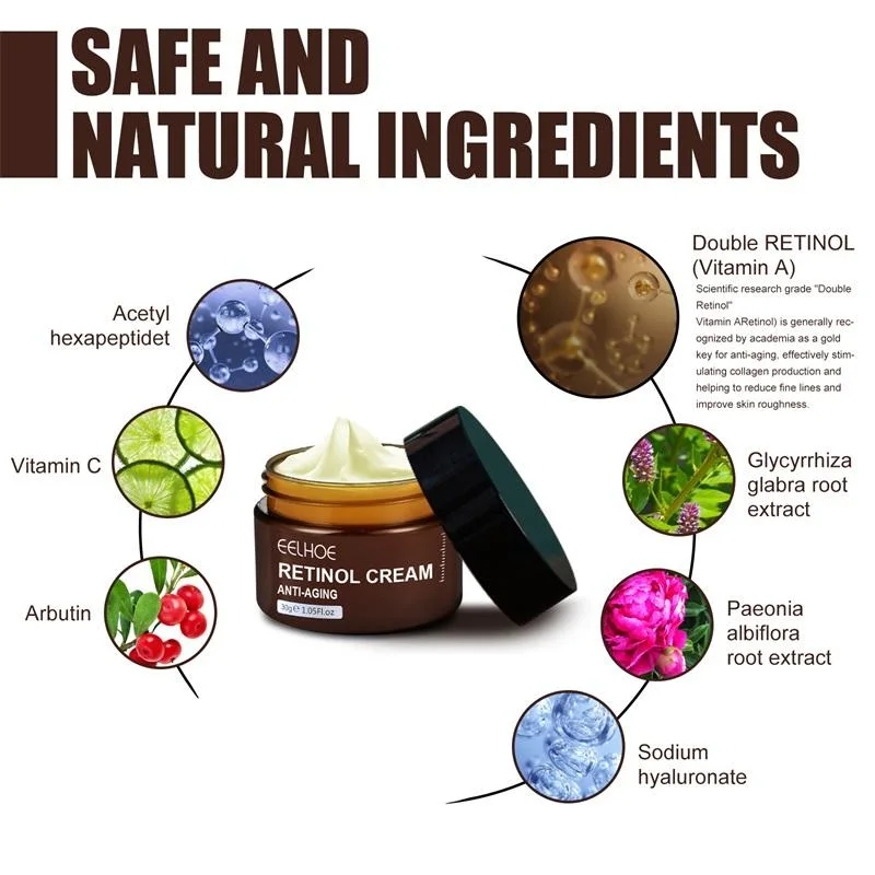 Remove Wrinkles Good Molecules Retinol Whitening Night Cream for Face