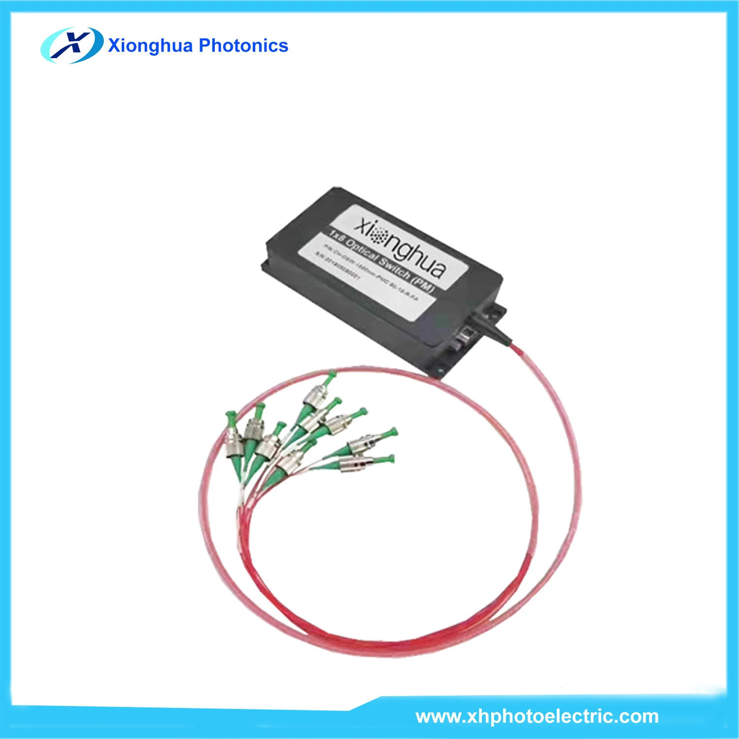 1X8 1310/1550 Nm Polarization Maintaining Optical Fiber Switch (RS-232 / USB)