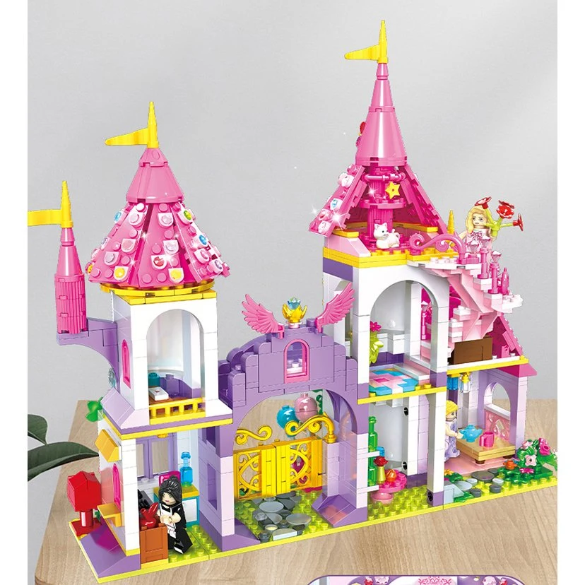 Woma Toys C0251 Castle Carriage Princess Building Block Brick Pretend Play Toy with CE