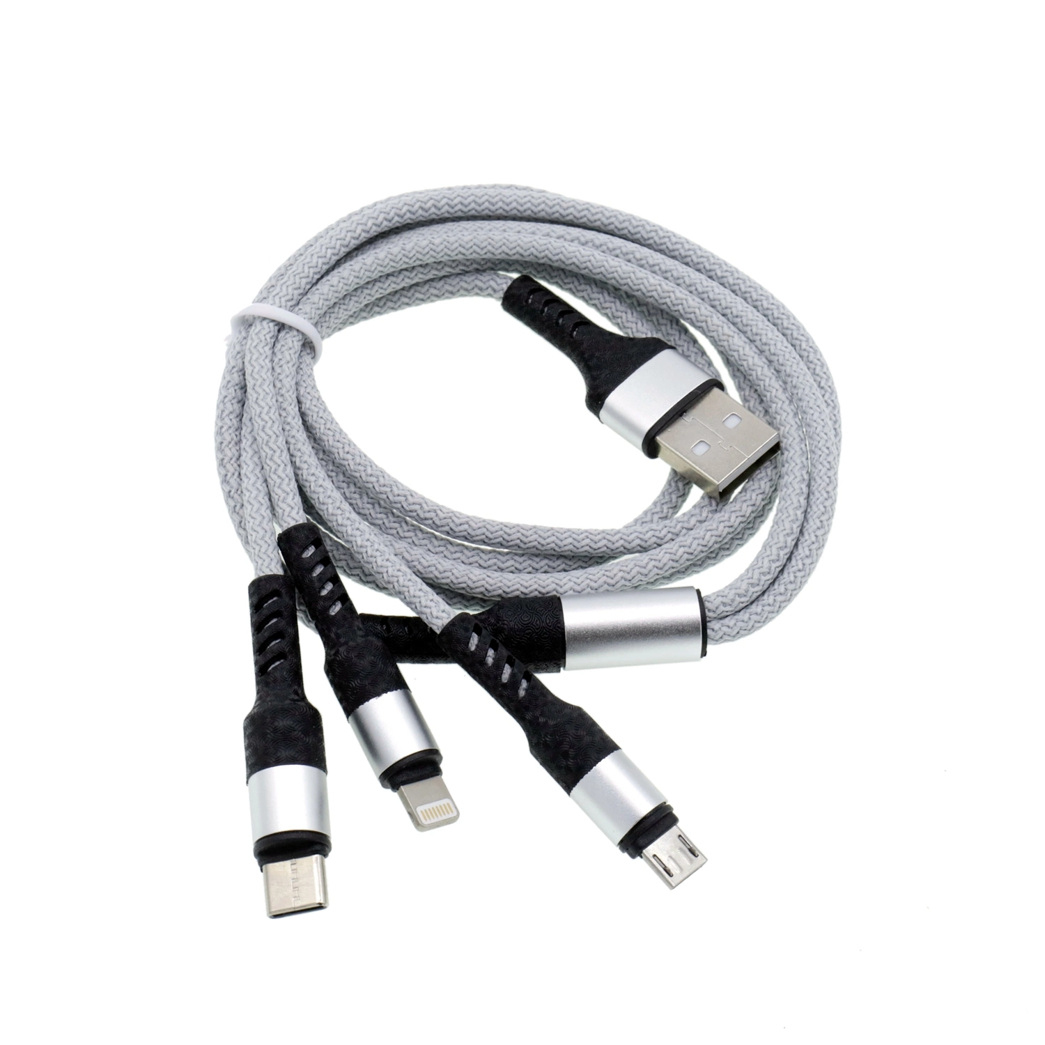 1m Cell Phone 3 in 1 Magnetic Braided Charging Micro Magnetic USB Cable High Quality 3 In1 Fast Charger Cable Line