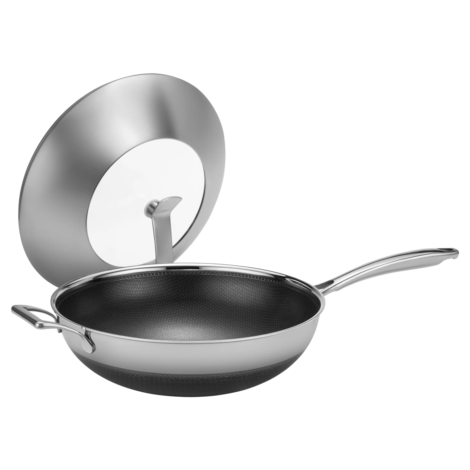 Venta caliente Cookware Acero inoxidable antiadherente Doble capas de revestimiento Skillet Pan