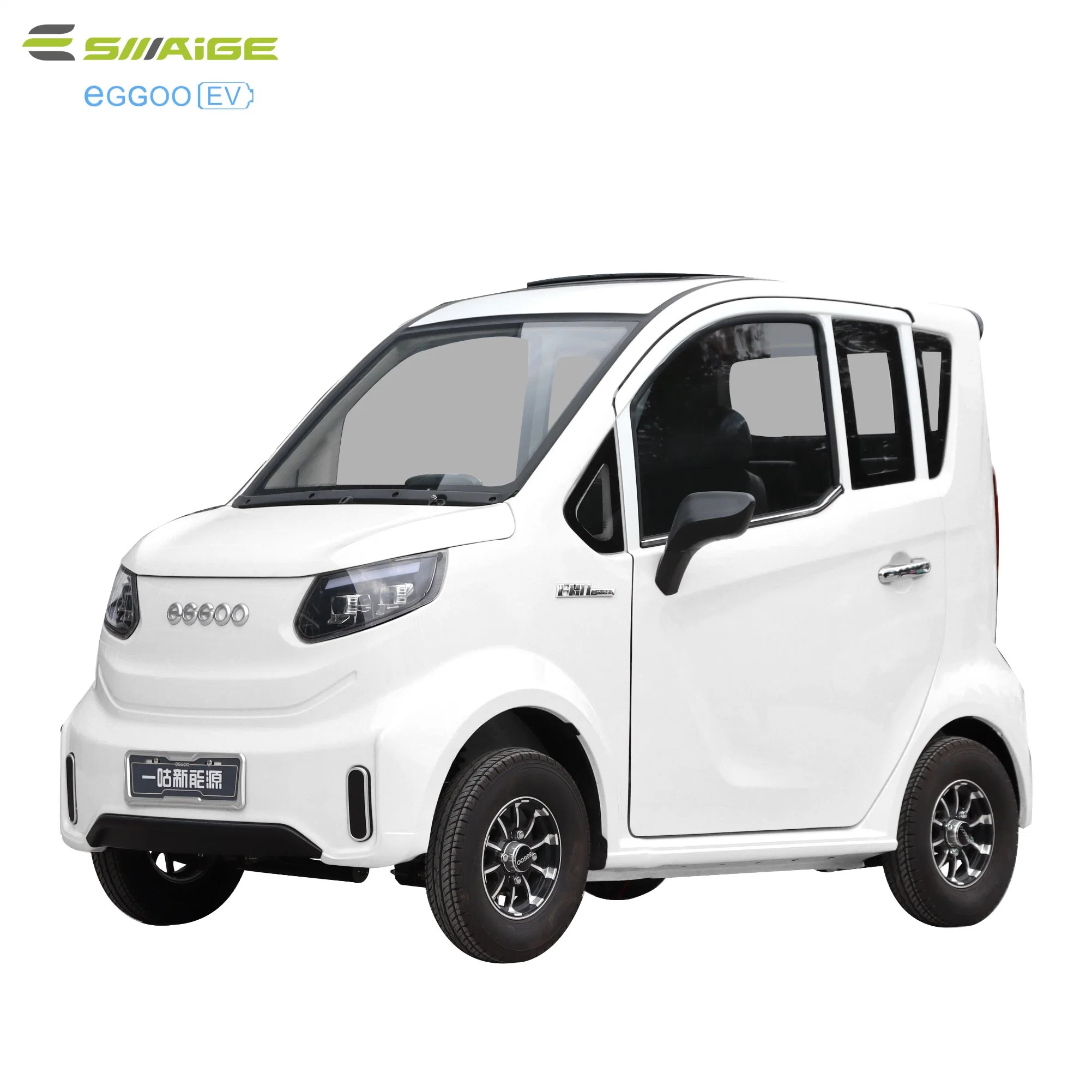 Saige EV 2500W 3000W 45-65km/Hr Max Speed 60V100ah Lead Acid Battery Electric Car with Air Condition and Rear View Camera