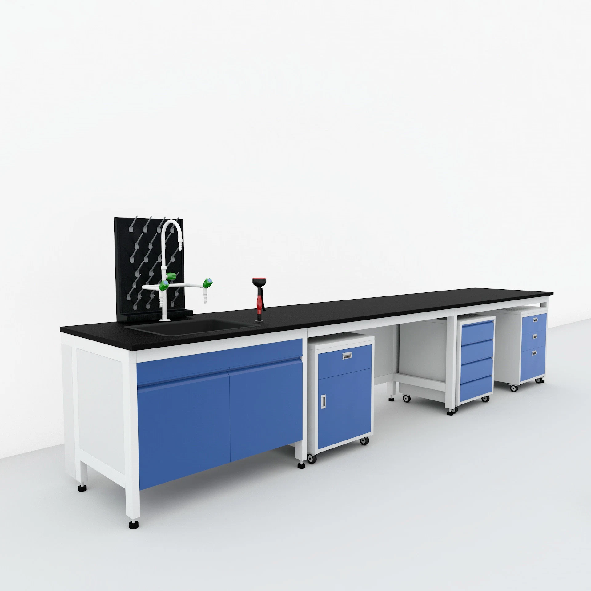 Science Laboratory Equipment Blue TIA Metal Table Furniture Lab Lab Banc d'évier