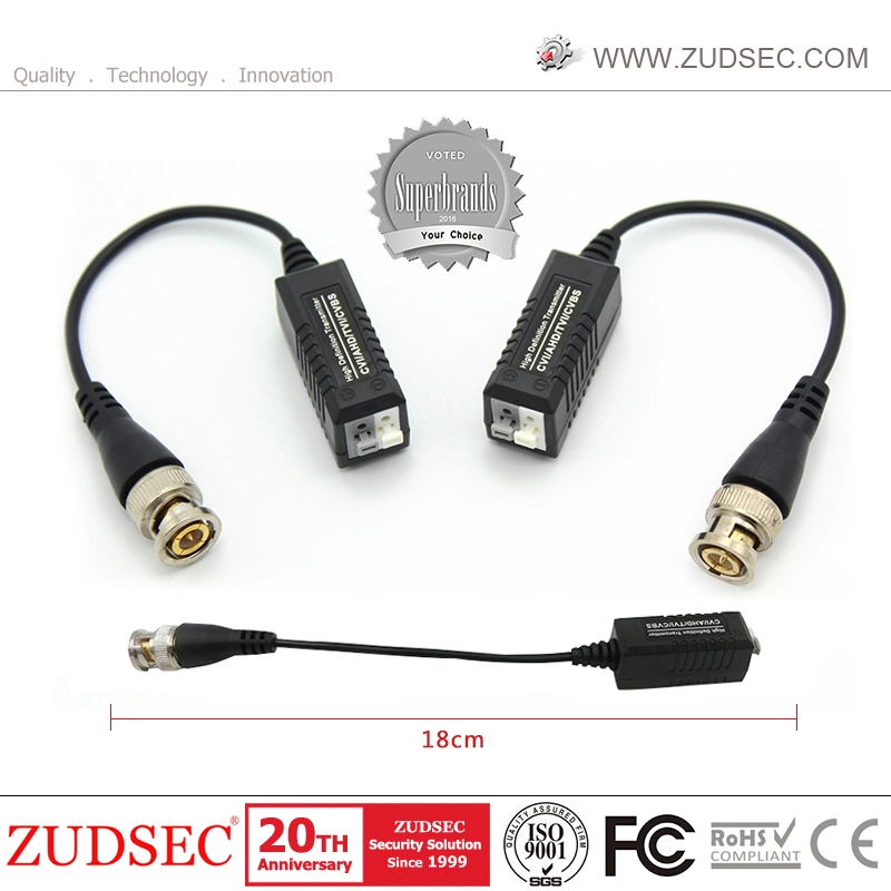 Hot vender Transceptor pasivo de un solo canal de vídeo CCTV Video Balun cámara CCTV de tamaño compacto y fácil instalación