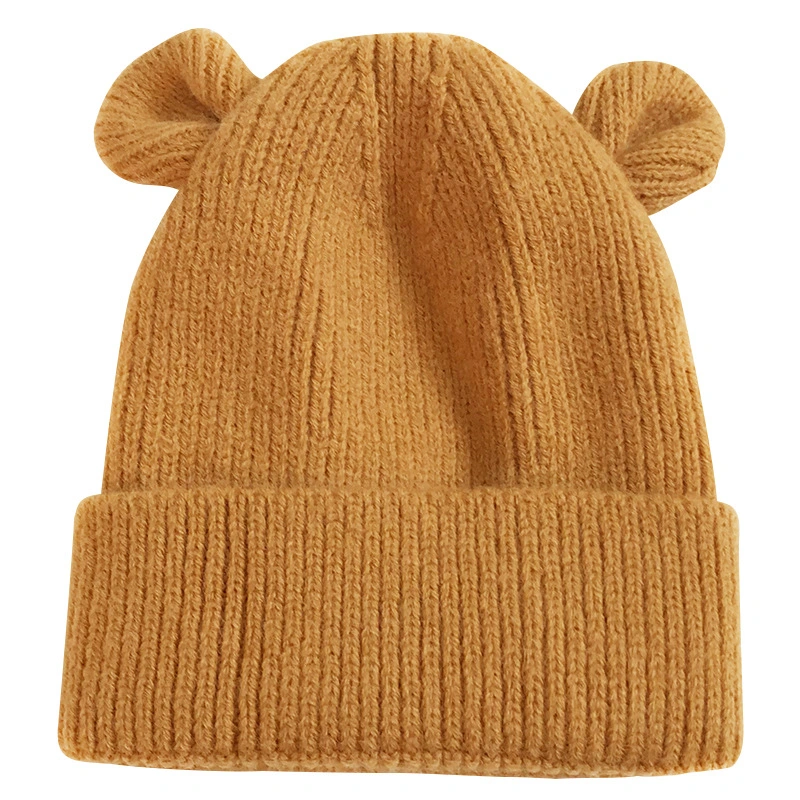 Bonnet d'hiver avec cornes pour bébé logo personnalisé mignon chaud Bonnets à corne