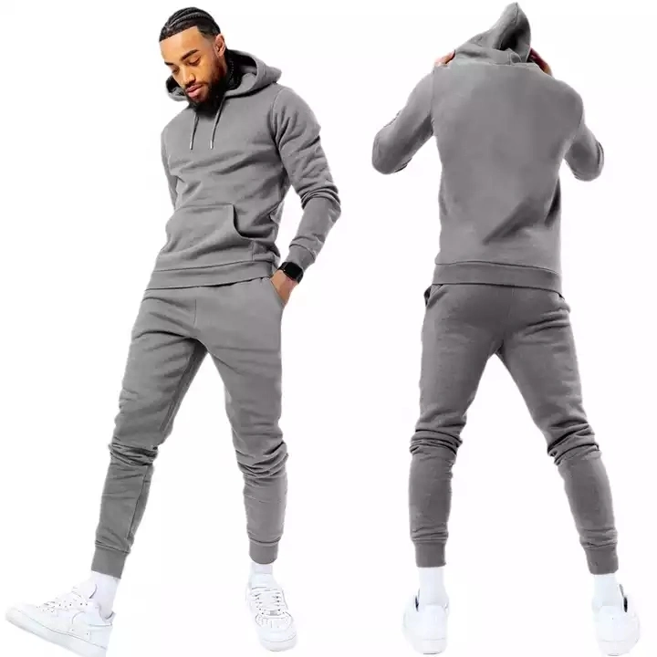 Mayorista personalizado de alta calidad de los hombres de dos piezas Sweatsuit Tracksuits Jogging emparejador de Traje de pista de juego