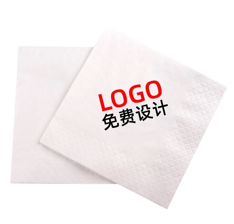 Single Double Color Logo Bedruckte Serviette Commercial Tissue Paper Takeout Hotel Restaurant Papierserviers