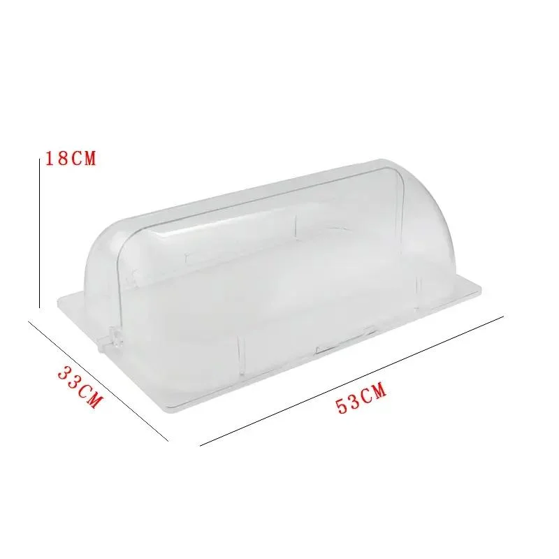 High quality/High cost performance Reusable Food Keeper for Party Picnic BBQ Food Cover Plastic Bread Transparent Cover Half Flap Bread Cover