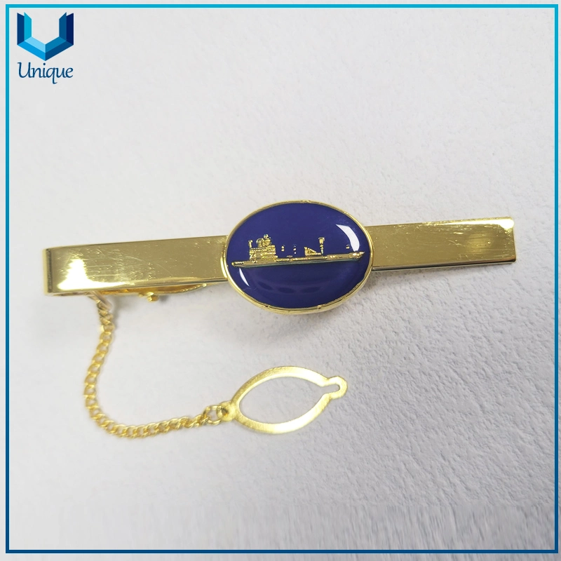 Custom Logo Design School Metal Tie Pin, Jamaica Gold Metal Enamel Souvenir Metal Tie Bar with Epoxy