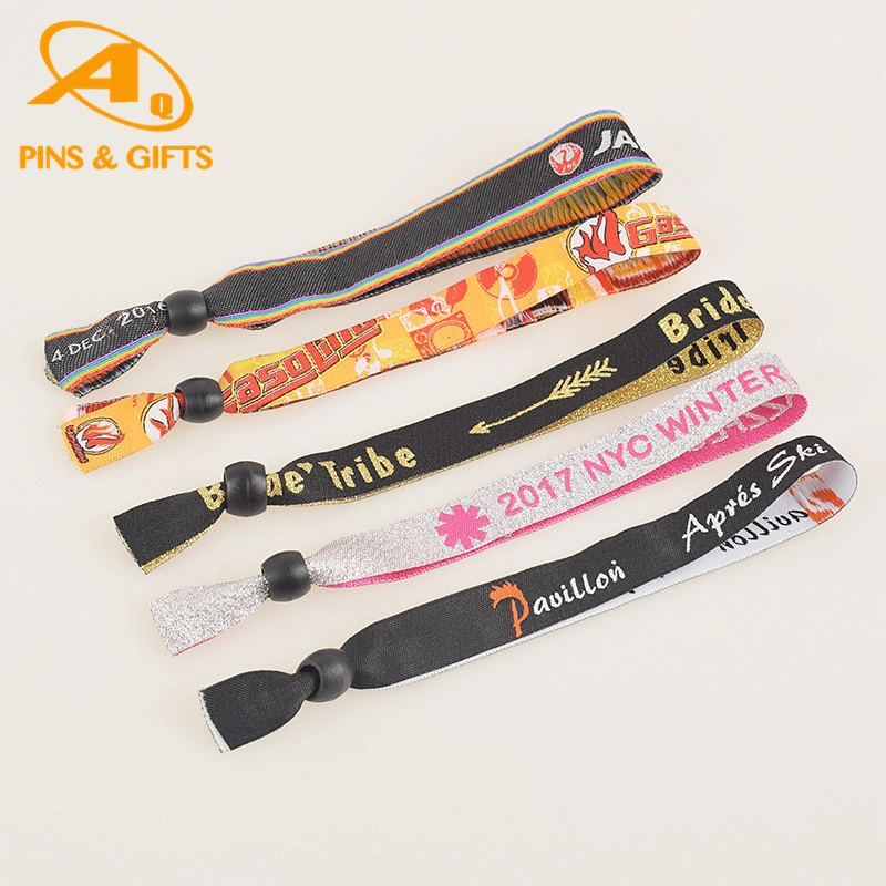 Manufacturer Cheap Price Custom Baby Debossed Basketball Sport Silicon Key Holder Crossfit Israel Religious Print Fabric Wristband Woven Bracelet