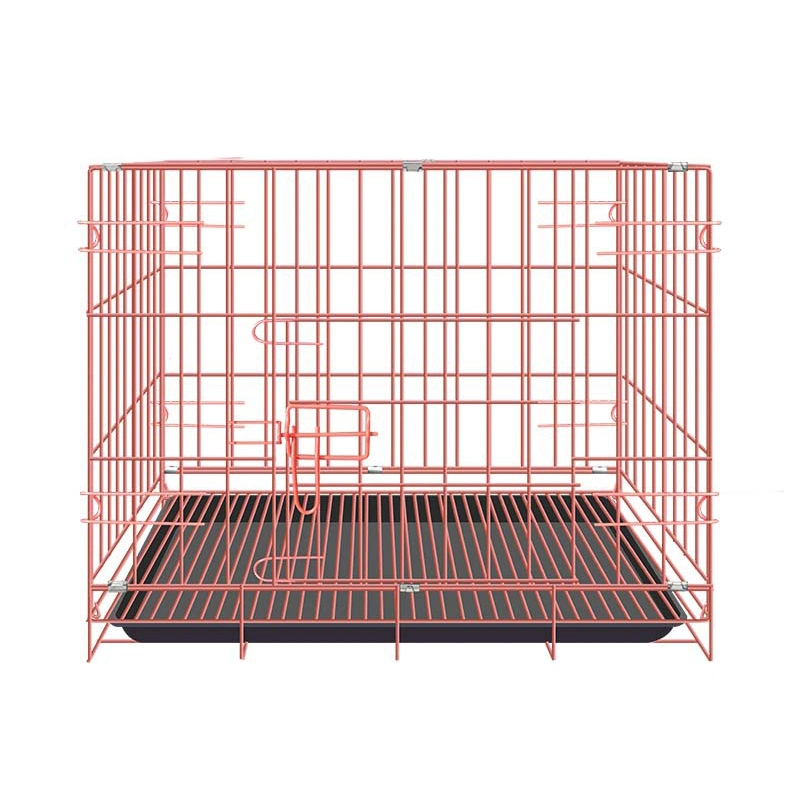 Thickness Wire Dog House Folding Dog Cage Dog Crates Includes Leak-Proof Plastic Tray