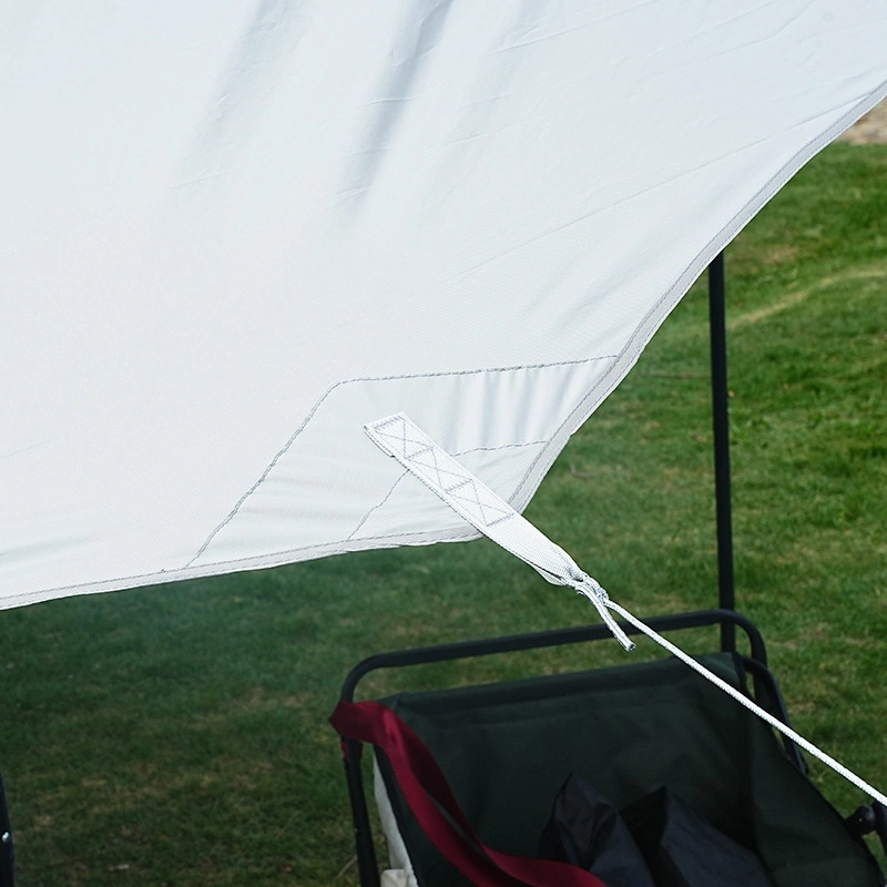 Canopy Vinyl Tent Camping exterior Sombreado portátil Sunblock y impermeable Pergola exterior Canopy recubierto con Cortina de Plata gruesa