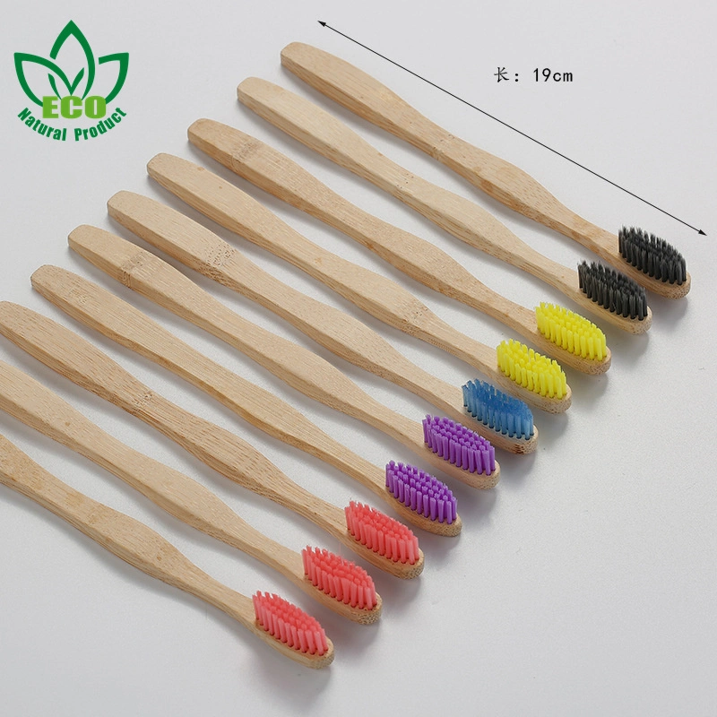 10PCS Colorful Bamboo Toothbrush Set Soft Bristle Bamboo Toothbrushes Dental Oral Care