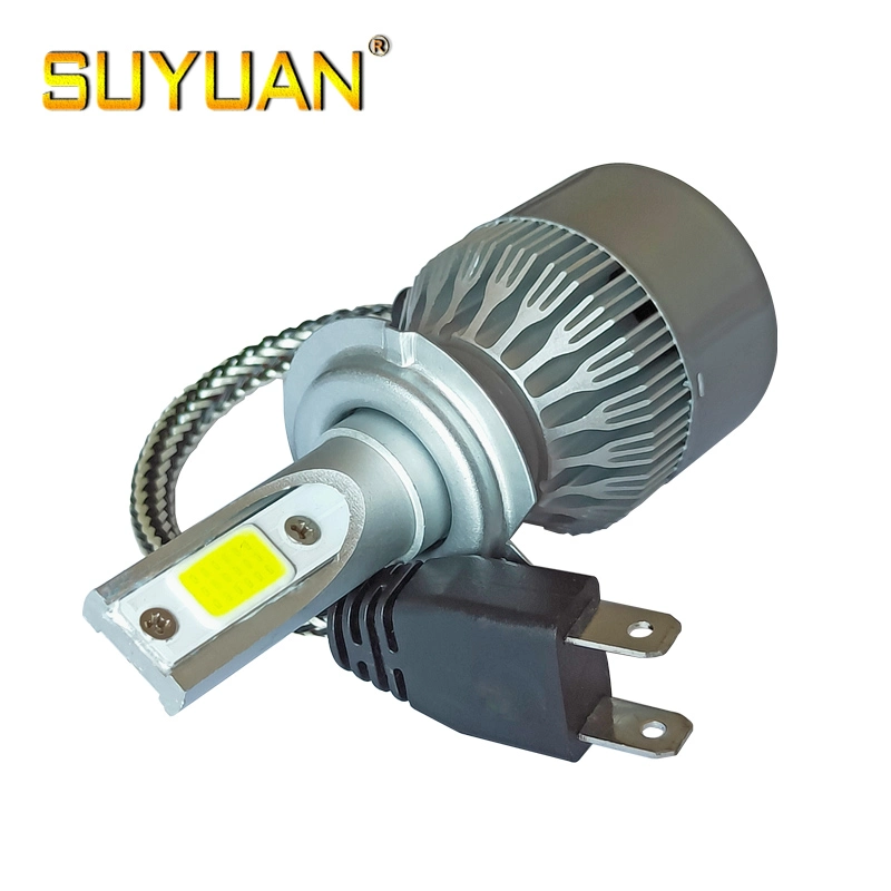 Auto Parts 4500lm C6 36W LED Super White Headlight Bulb H7 with Silent Fan