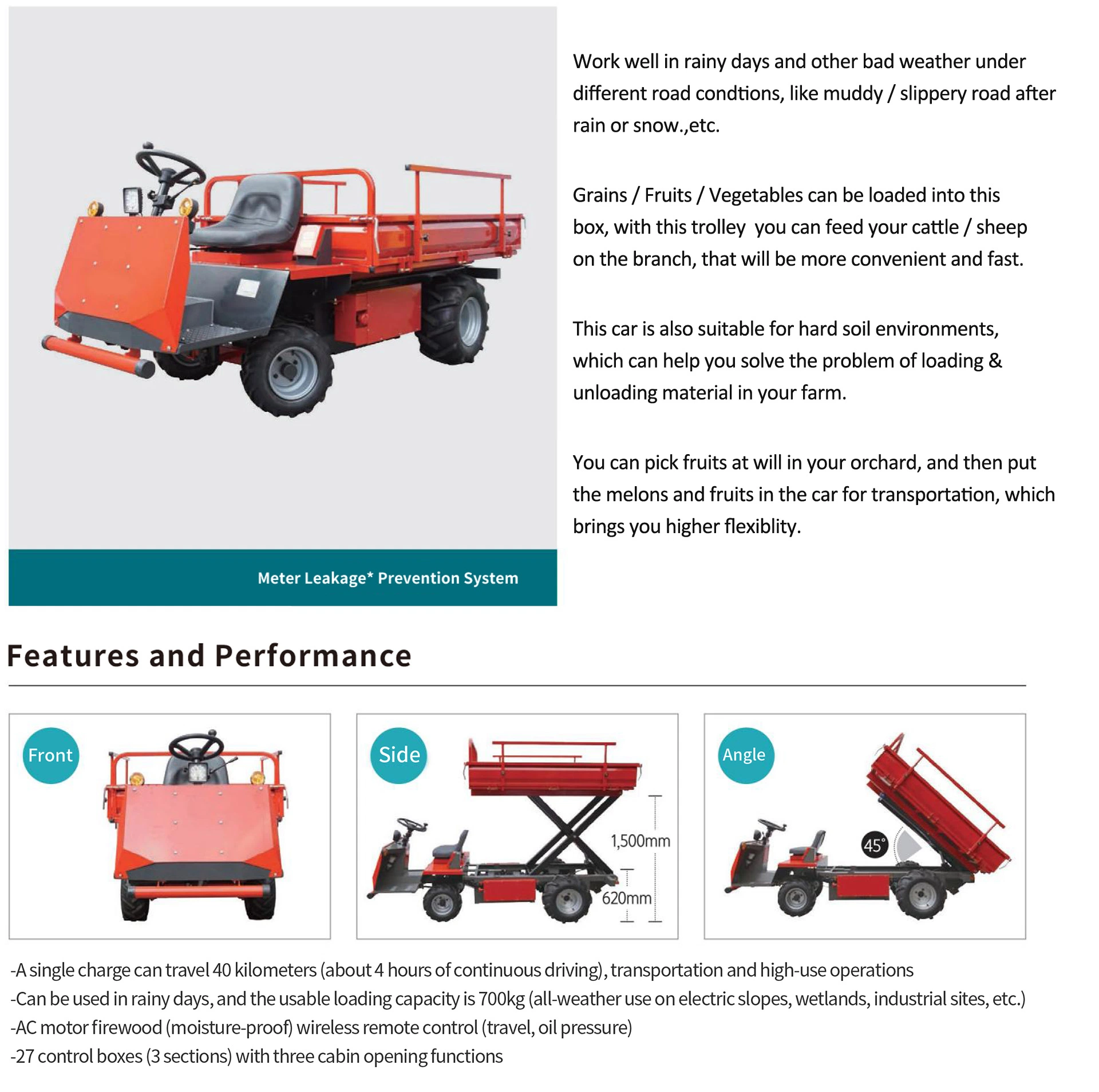 Personalizados de alta qualidade nova energia 0,7-1,5 Toneladas BATERIA VEÍCULO ELÉCTRICO Self-Loading EV a entrega da carga do trator Mini Pick up Truck