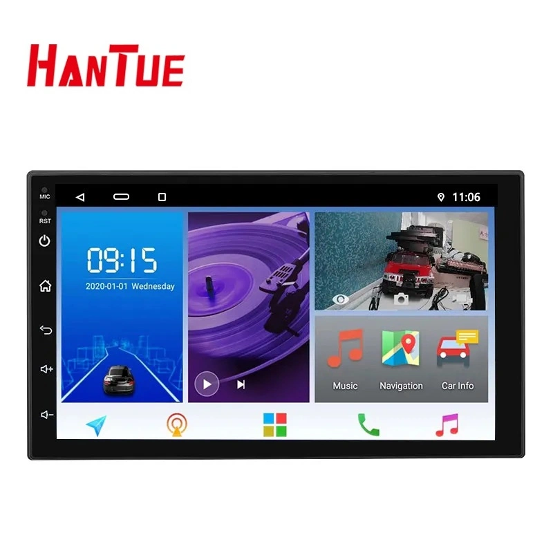 T5 Universal 1 DIN 2 DIN 9 أقدام و10 أقدام وIPS Touch شاشة GPS WiFi Ad Android Car DVD Radio Android 12 راديو السيارة 2G/32 جم مع معالج الإشارة الرقمية CarPlay Android