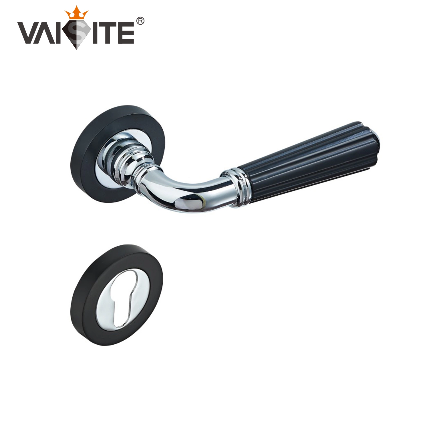 2022 Newest Popular European Modern Zinc Alloy Exterior Door Lever Handle on Rosette