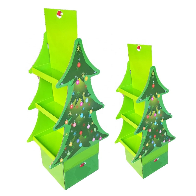 Weihnachtsbaum Custom Pocket Boden Pop Kraft Klappständer Karton Anzeigen