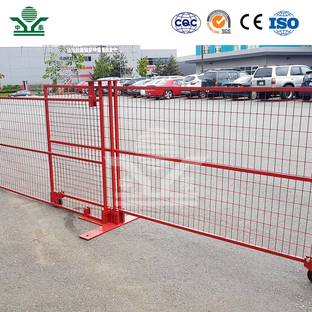 Zhongtai Portable Temporary Fence 42 мкм цинковое покрытие Австралия временно Временные границы границы завода в Китае