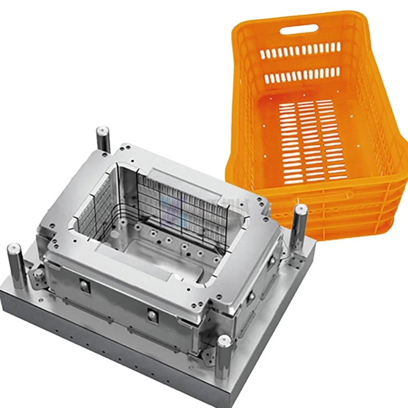 Cates Supplier Plastic Folding Crate Mold Plastic Fruit Crate Injection Molde