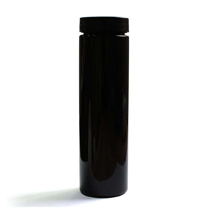 Wholesale Black Pill Cylinder Vitamin 5oz 150ml Pet Medicine Plastic Bottle with 37/400 Cap