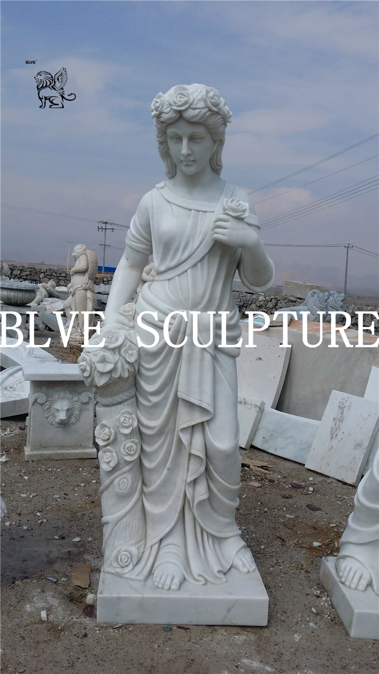 Factory Marble Beauty Statue Stone Lying Girl Sculpture Price Mfsg-59