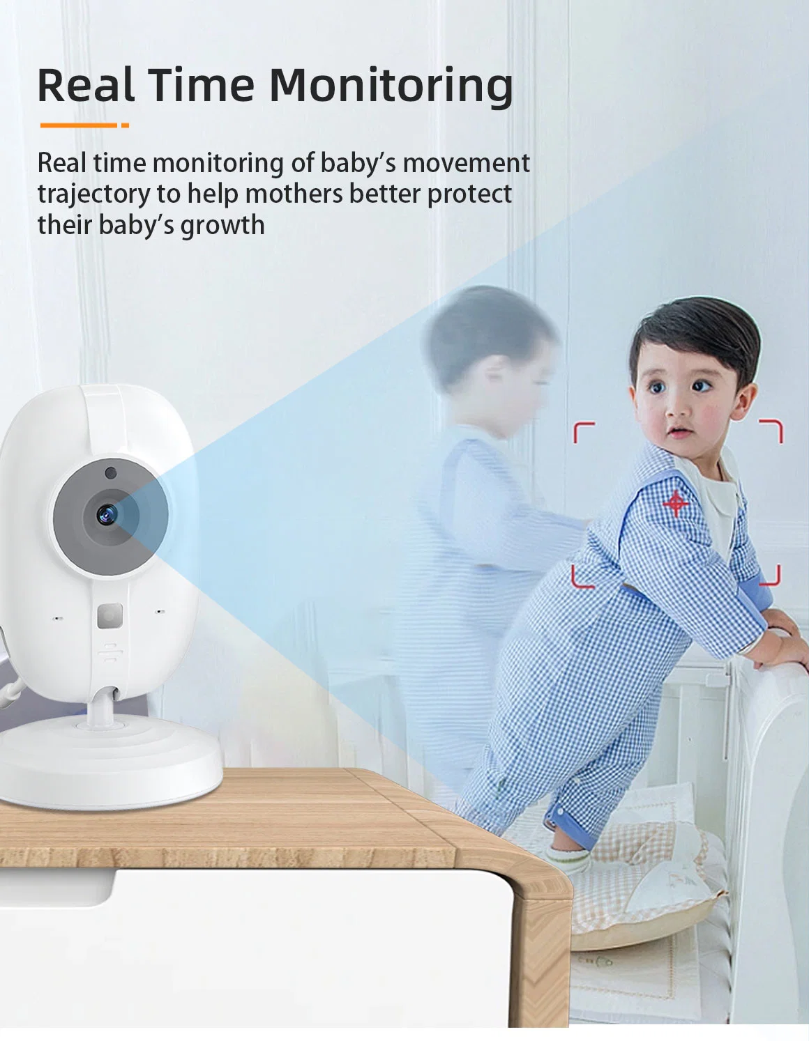 Abm600 3.5inch Video Baby Monitor Wireless Wide Angle Lens Night Vision Security Baby Watching Camera