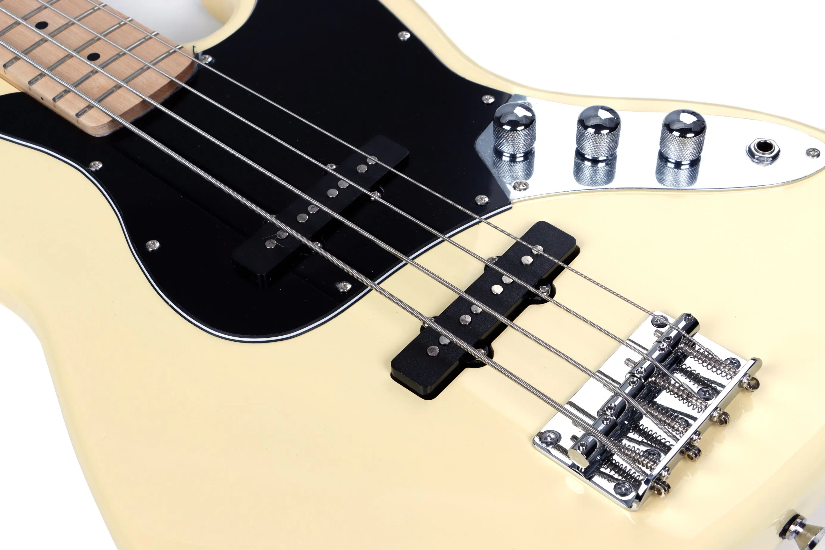 China Großhandel 4 String Jazz Gitarre Bass mit Professional Kit Vintage Blonde E-Bass Gitarre