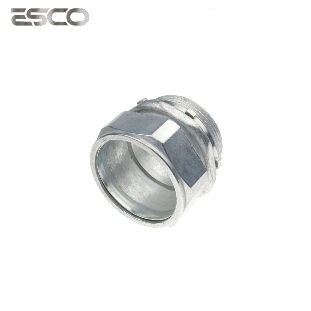 IEC 61386 Steel Pipe Fitting EMT Connector Compressioin with High quality/High cost performance 