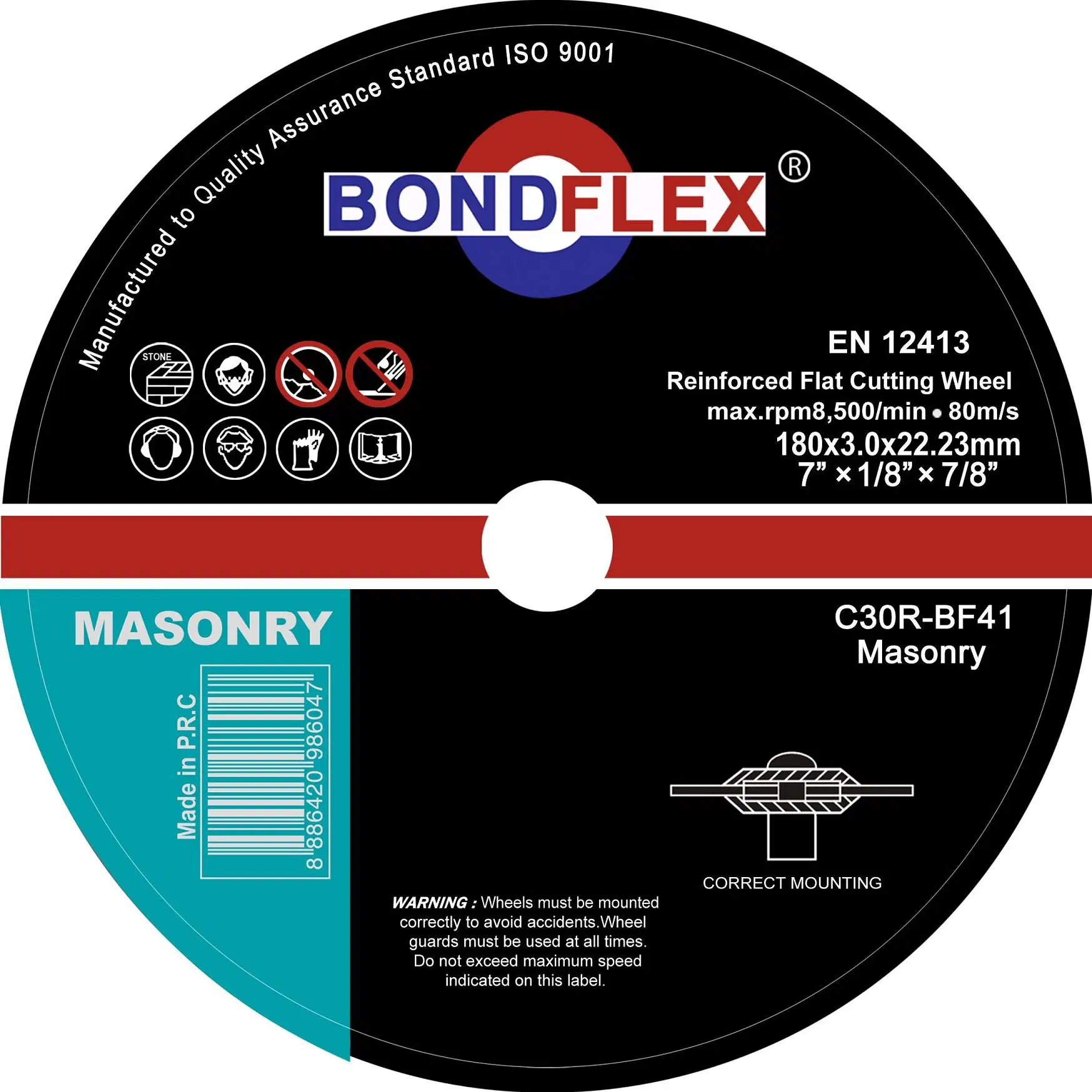 Bondflex abrasivos, Muela reforzado y ruedas de corte