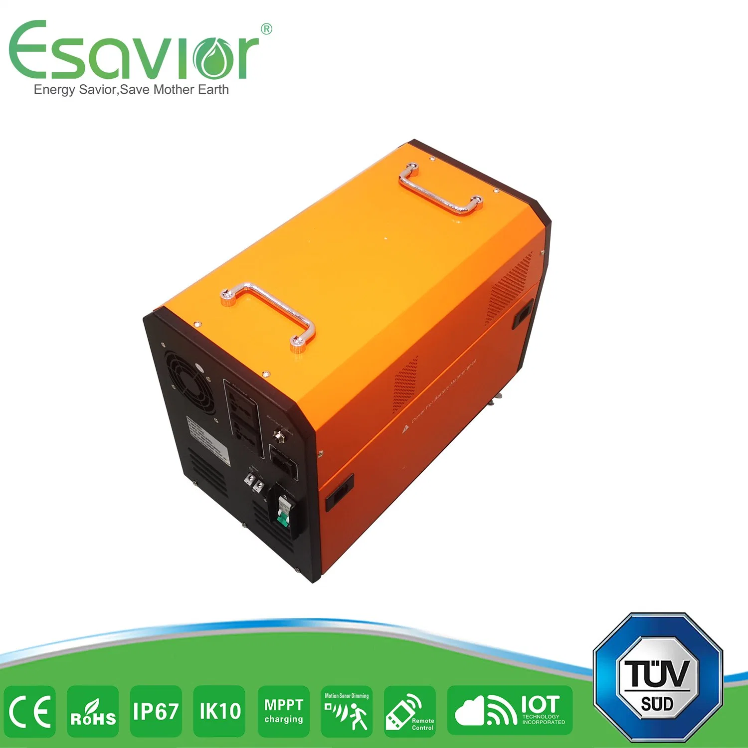 Panneau solaire polycristallin Esavior 500W hors-réseau du système solaire Portable Power Inverter