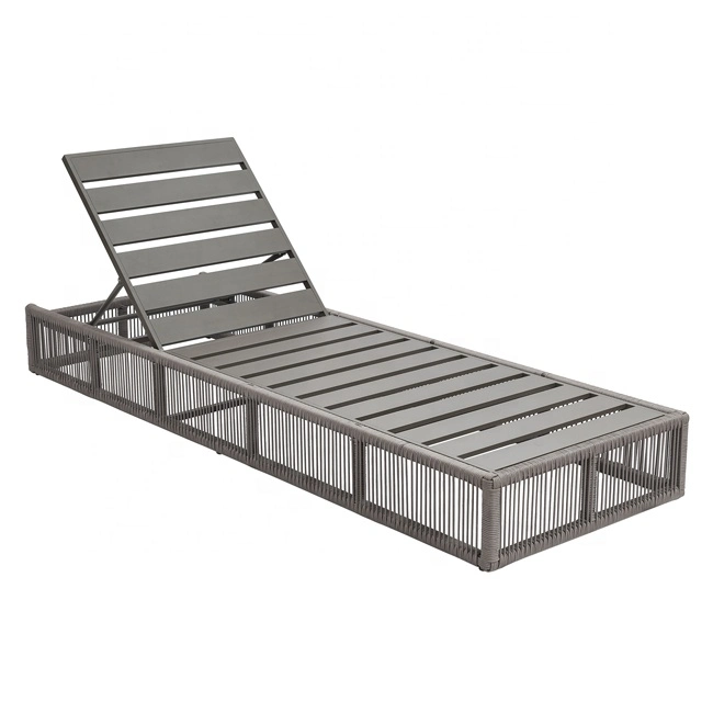 Outdoor Patio Garden Furniture Courtyard Luxury Aluminum Chaise Sun Lounger