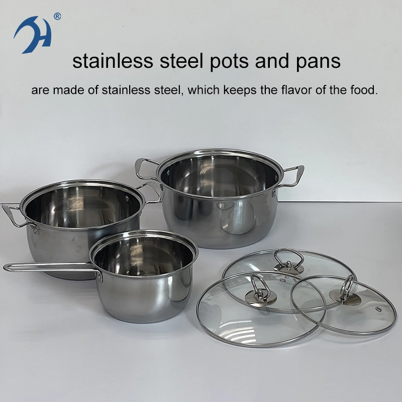 Hot Selling Southeast Asia Stainless Steel 6PCS Kitchen Appliances Cookware