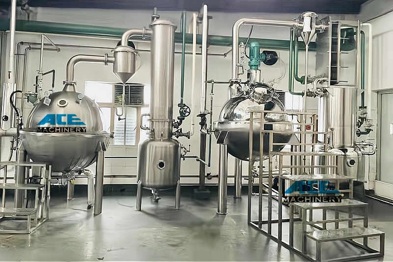 Juice Jam Evaporator Herbals Medicine Food Seasonprocessing Industrial Vacuum Rising Film Evaporator