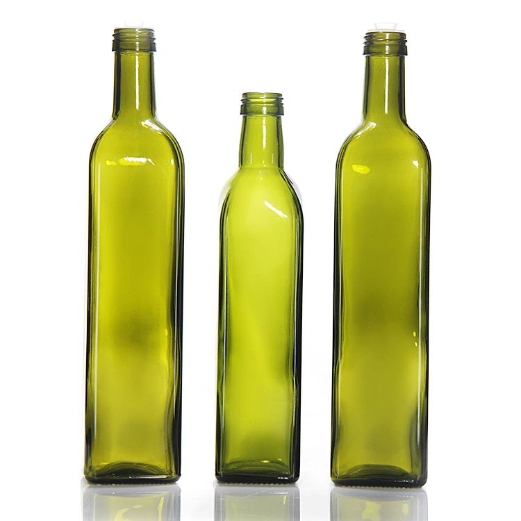 Ready to Ship Antique Green Glass Edible Oil Bottle